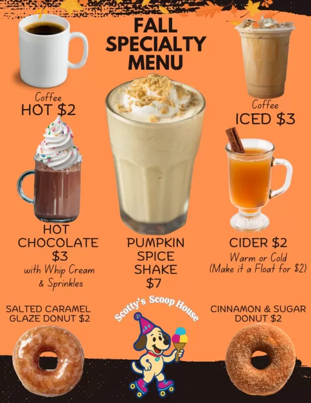 Fall Menu Scoop House