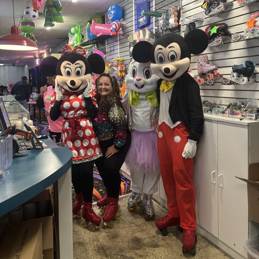 a group of people performing on a counter